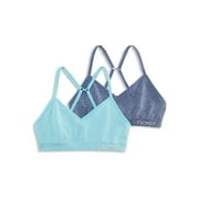 Jockey® Essentials Girls' Seamfree Bralette, 2 Pack, Everyday Comfort Training Bra, Adjustable Cami Straps, Sizes (6-16) Small, Medium, Large, Extra Large, 5102